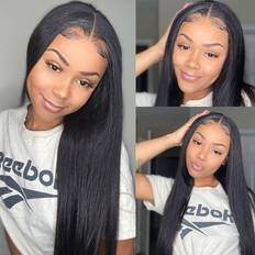 Hair Products UNice 13x6 Straight Pre Plucked Lace Front Wigs 14 inch