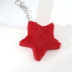 Plånböcker & Nyckelhållare Shein Star Design Bag Charm, Red Cute Cartoon Keychain Bag Thanksgiving