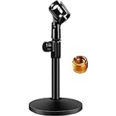 Blue Microphone Accessories InnoGear Schreibtisch-Mikrofonständer, verbesserter, verstellbarer Tisch-Mikrofonständer mit Mikrofon-Clip und 1,6 cm Stecker auf 0,95 cm Buchse, Schraube für Blue Yeti Snowball Spark und andere