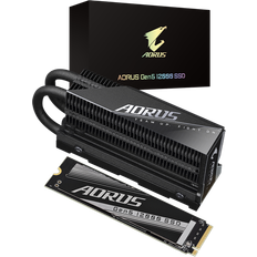 Gigabyte AORUS Gen5 SSD 12000 SSD 2TB PCIe 5.0 NVMe M.2 Internal Solid State Hard Drive with Read Speed Up to 12400MB/s, Write Speed Up to