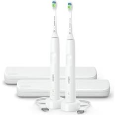 Philips Electric Toothbrushes & Irrigators Philips Philips Sonicare Electric Toothbrush DiamondClean 2-Pack Bundle, Rechargeable Electric Tooth Brush with Pressure Sensor, Sonic Electronic Toothbrush, Travel Case, White