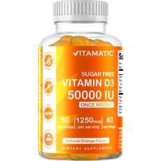 Natuurlijk Gewichtsbeheersing & Detox Vitamatic Sugar Free Vitamin D3 50,000 IU 60