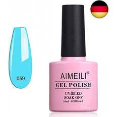 AIMEILI UV LED Gellack ablösbarer Gel Hellblau Gel Polish Pacific 059