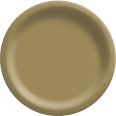 Party Supplies Amscan 10" Round Paper Plates, 80ct. in Gold MichaelsÂ Gold 10