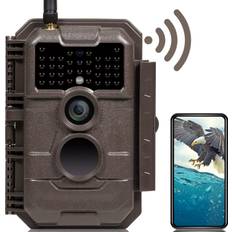 Trail Cameras on sale GardePro E6 Trail Camera WiFi 24MP 1296P Game Camera with No Glow Night Vision Motion Activated Waterproof for Wildlife Deer Scouting Hunting or Property Security, Brown