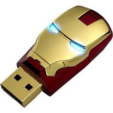 Memory Cards & USB Flash Drives UE STORE 16gb Iron Man the Avengers Usb2.0 Flash Drive with Blue Light, Red