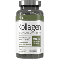 Elexir Pharma Kollagen hydrolysert type I II III