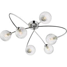 Transparent Wall Lights Dar Lighting Etta 6 Semi Wall light