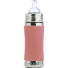 Pura Stainless Pura Nappflaska Rostfritt Stål med Silikonhölje 325 ml, Rose