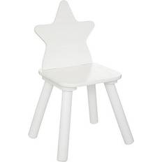 Blanc Chaises Atmosphera Chaise Enfant Douceur étoile Blanc L 31 x P 24.5 x H 49.5