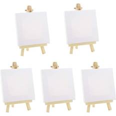 Brown Easels Table Easel Wood Canvas Stand Set