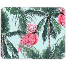 Mouse Pads Tropical Pink Flamingo Mouse Mat Pad Palm Tree Jungle