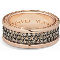 David Yurman Rose Gold Rings David Yurman Men's Streamline 3-Row Diamond Band Ring ROSE GOLD