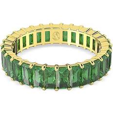 Swarovski Gold Rings Swarovski Women's Matrix Goldtone-Plated Ring Emerald Emerald