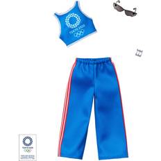 Dolls & Doll Houses Barbie Clothes: Outfit Inspired by Olympic Games Tokyo 2020 Doll, Tank Top and Athleisure Pants with Sunglasses and Gift for 3 to 8 Year Olds