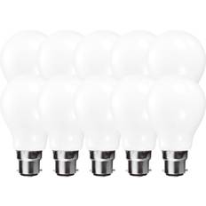 B22 LED Lamps Symple Stuff Harper Living 9 Watts GLS B22 BC Bayonet LED Light Bulb Opal Warm White Dimmable, Pack of 10