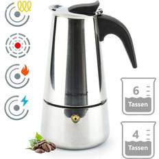 Rostfritt stål Mokabryggare Florina Espressobryggare Rostfritt Stål 4 Koppar