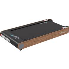 Walking pad Soozier Under Desk Treadmill, 2.5HP Portable Walking Pad with Bluetooth Speaker, Wheels, Remote Control, LED Display Brown