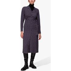 Multicoloured - Shirt Dresses Whistles Polka Dot Shirt Midi Dress, Navy