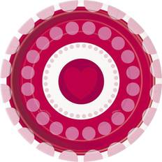 Pink Disposable Plates Unique Party Radiant Heart Valentine Plates Pack of 8