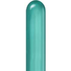 Qualatex One Size, Chrome Green Plain Long Balloons Pack Of 100