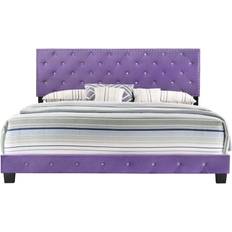 Passion Furniture AndMakers Suffolk Purple King Panel Bed