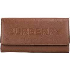 Burberry Plånböcker Burberry Porter Tan Grained Leather Embossed Continental Clutch Flap Wallet