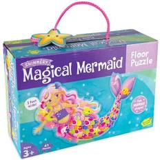 Floor Jigsaw Puzzles MindWare Peaceable Kingdom Shimmery Magical Mermaid Floor Puzzle