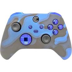 Game Controllers Designer Series Custom Wireless Controller for Xbox Series X/S & Xbox One Multiple Designs Available Blue Camo W/Blue Chrome Inserts