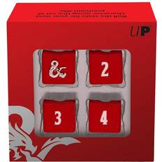 Ultra Pro Dice 6 sidede D6 Terninger Dungeons & Dragons: Heavy Metal Red and White D&D #18397