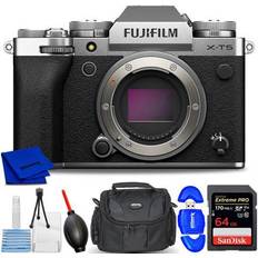 Fujifilm Digital Cameras Fujifilm FUJIFILM X-T5 Mirrorless Camera Body, Silver 16782337 KIT BOX Bundle