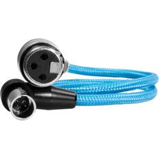 Cables Blue 17" Right Angle Mini XLR to XLR Audio Cable