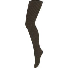 MP Strumpbyxor Ull Rib Brown Melange Strumpbyxor