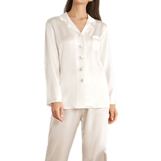 LilySilk Women's 22 Momme Full Length Silk Pajamas Set - Natural White