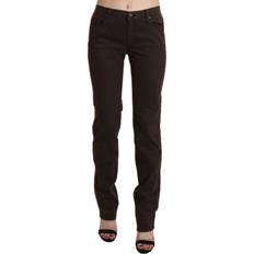 Ermanno Scervino Brown Mid Waist Skinny Slim Trouser Cotton Jeans