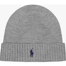 Grigio - Uomo Berretti Polo Ralph Lauren Signature Pony Wool Beanie - Grey Heather