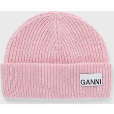 Ganni Light Structured Rib Knit Beanie Dam Mössor ONE