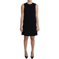 Stretch Kjoler Dolce & Gabbana Black Viscose Stretch A-line Shift Mini Dress IT40