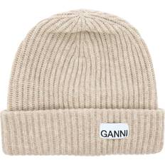 Oversized Wool Rib Knit Beanie - Brazilian Sand