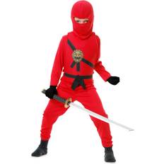 Charades Boys Red Ninja Master Warrior Costume Ninja Warrior Costume Red