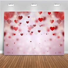 Photo Backgrounds Mocsicka Mocsicka Valentine's Day Backdrop Red Heart Decoration Photography Backdrops 7x5ft Vinyl Backdrop Photo Backgrounds for Galentine's Day Photo Props Video Photography Backdrops Props