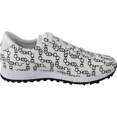 Shoes Jimmy Choo White and Black Leather Monza Sneakers EU35/US5