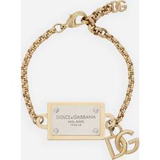 Placcato Oro Bracciali Dolce & Gabbana Bracelet with DG and logo tag