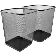 Greenco Mesh Wastebasket Trash Can Square Gallon Black 2