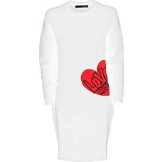 Love Moschino Kläder Love Moschino White Wool Dress IT46
