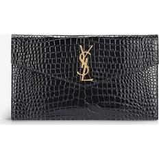 Saint Laurent Borse Saint Laurent Womens Black/gold Uptown Leather Clutch bag