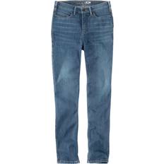Carhartt Dame Jeans Carhartt Women's Rugged Flex Slim Fit Tapered Leg Jeans - Light Blue