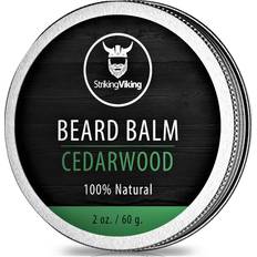 Beard Waxes & Balms Striking Viking Beard Balm Conditioner for Men Styles, Strengthens & Softens Beards and Mustaches 100% Natural Beard Conditioner with Organic Shea Butter, Argan & Jojoba Oils with Cedarwood Scent