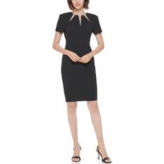 Calvin Klein Men Dresses Calvin Klein Womens Cutout Knee Sheath Dress