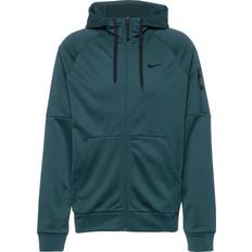Nike Men's Therma-Fit Full-Zip Fitness Top - Deep Jungle/Black